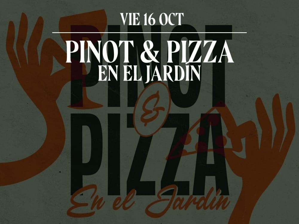 Imagen de Pinot y Pizza en el jardín