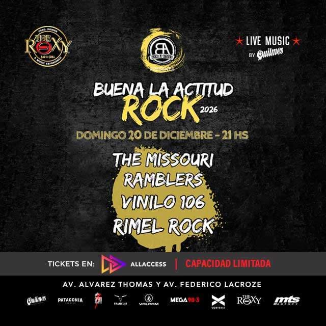 Imagen de BUENA LA ACTITUD ROCK 2026 Presenta VINILO 106 - THE MISSOURI RAMBLERS - RIMEL ROCK