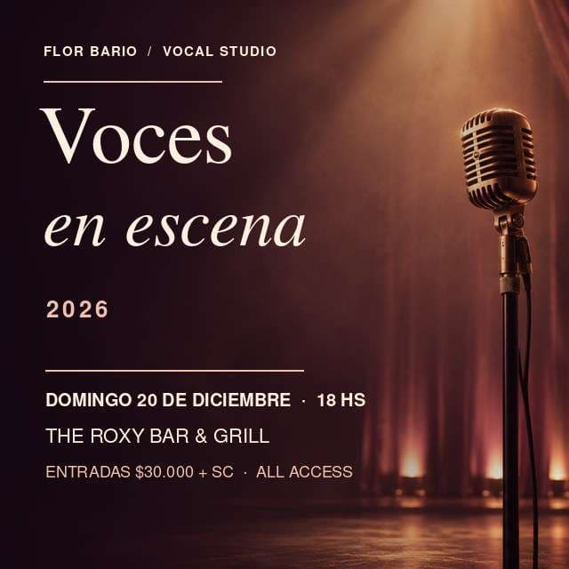 Imagen de Voces en Escena 2026- Flor Bario Vocal Coach