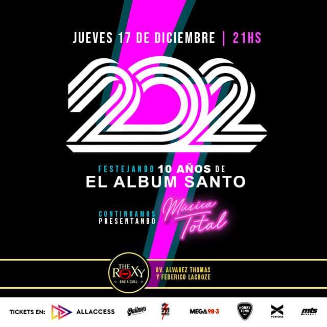 Imagen de 202 En Vivo - Música Total - 10 años de El Álbum Santo