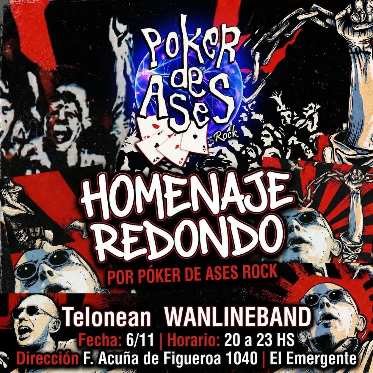 Imagen de HOMENAJE REDONDO por Poker de Ases Rock