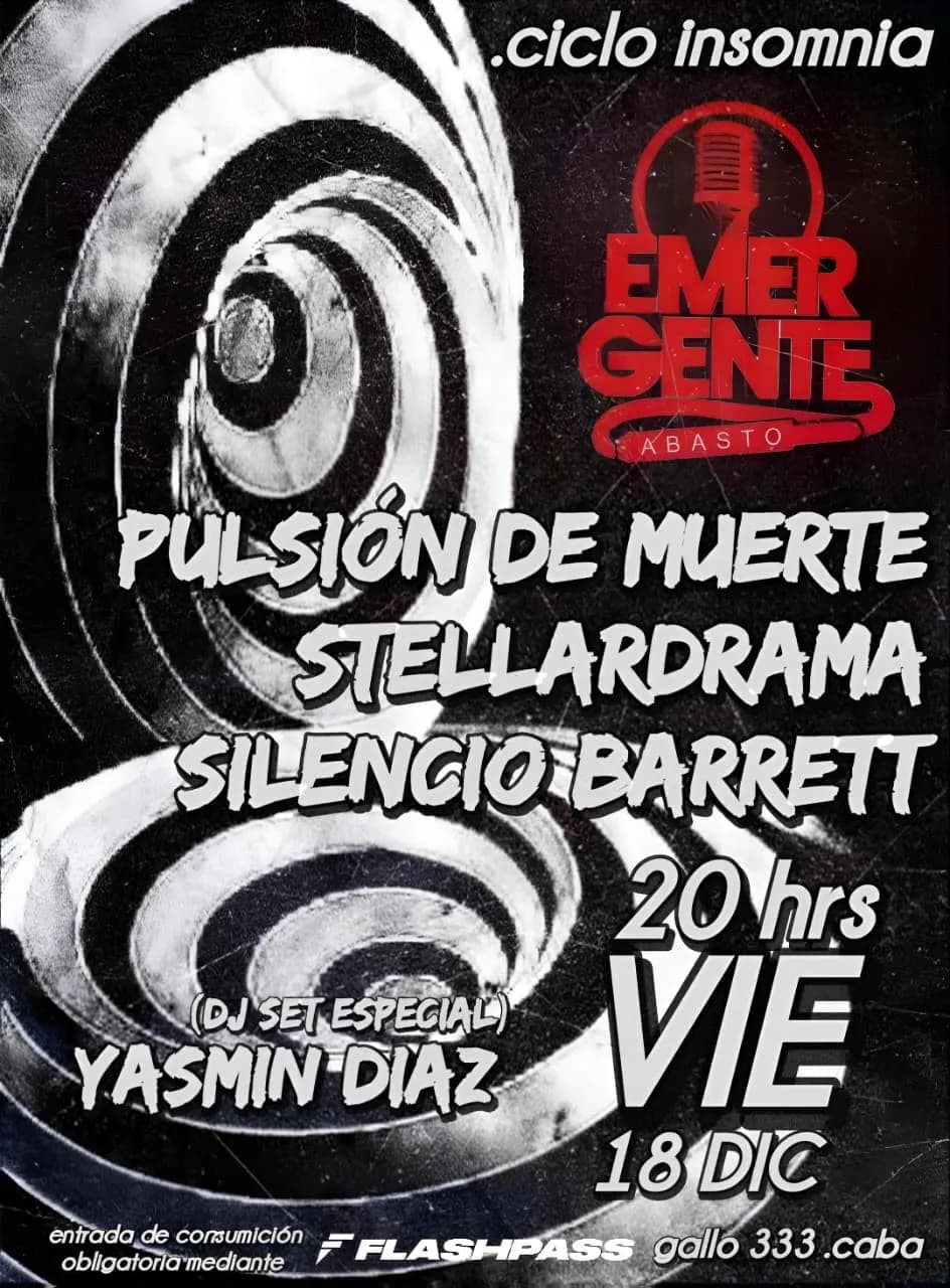 Imagen de Ciclo Insomnia: Pulsión De Muerte + Stellardrama + Silencio Barrett en Gallo 333