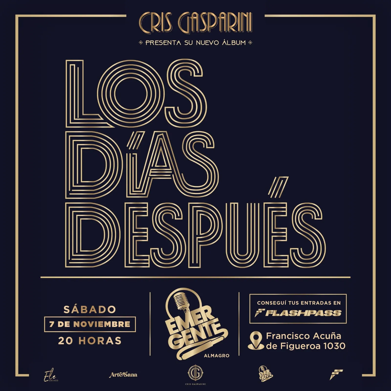 Imagen de Cris Gasparini presenta nuevo álbum "Los Días Después"