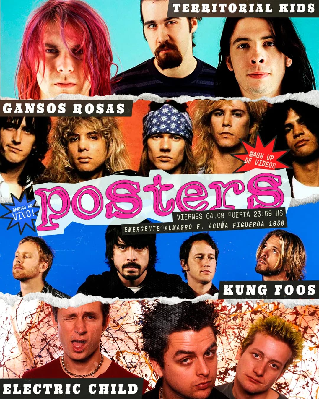 Imagen de Posters - Nirvana, Foo Fighters, Guns n' Roses y Green Day