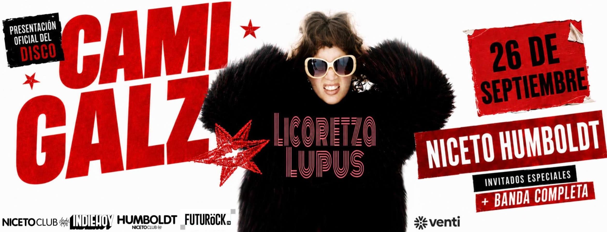 Imagen de CAMI GALZ: Licoretza Lupus - Presentación Oficial  en Humboldt | Niceto Club