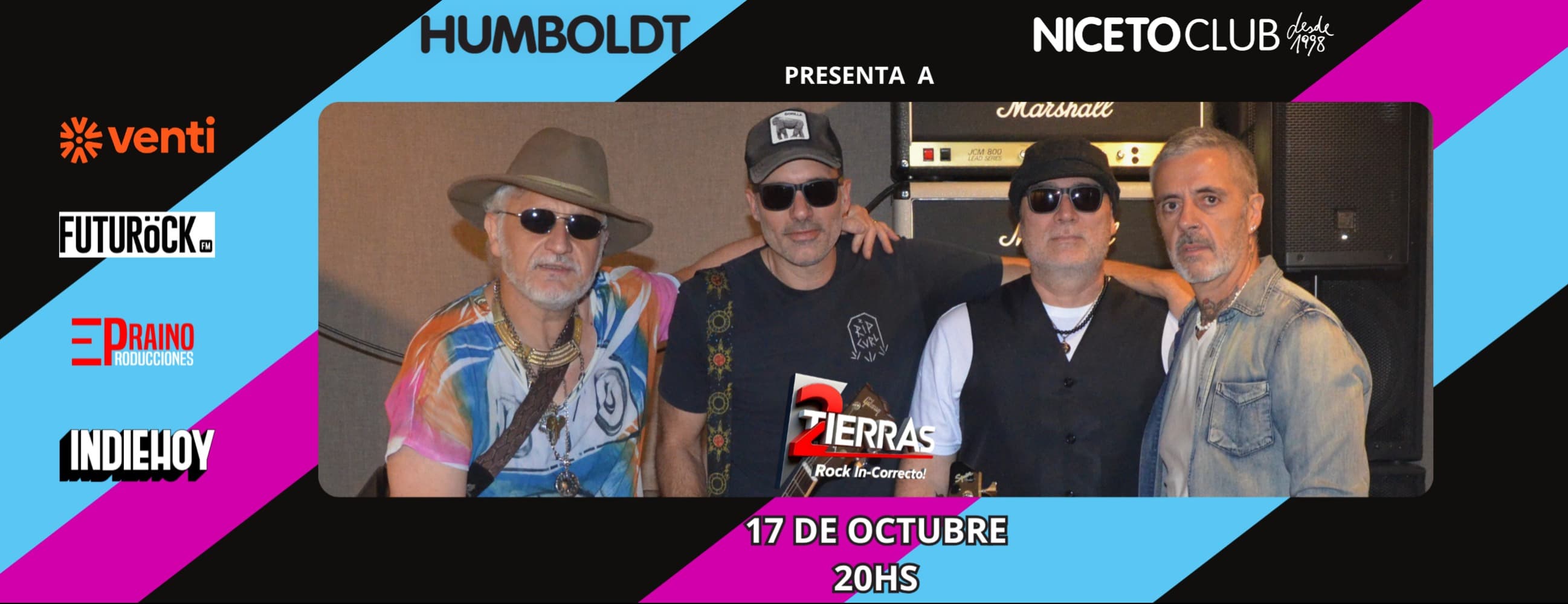 Imagen de "2 TIERRAS ROCK" en vivo en Humboldt | Niceto Club