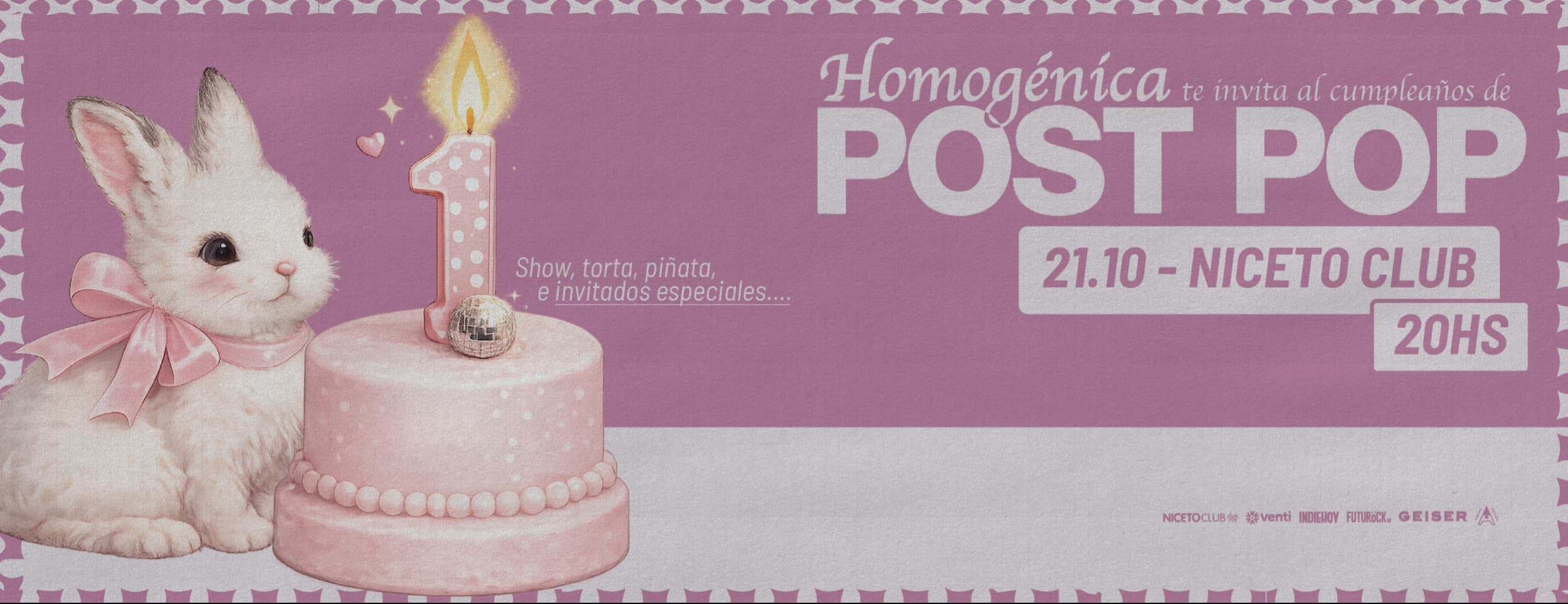 Imagen de HOMOGÉNICA FESTEJA 1 AÑO DE “POST POP” en Niceto Club