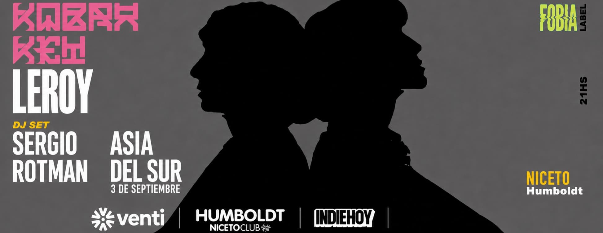 Imagen de Kobra Kei - Leroy - Sergio Rotman y Asia del Sur Dj Set en Humboldt | Niceto Club