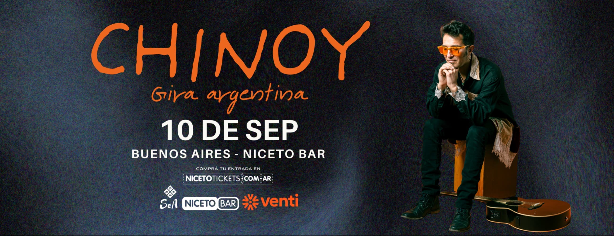 Imagen de Chinoy- concierto acústico junto a Julieta Díaz en Niceto Bar