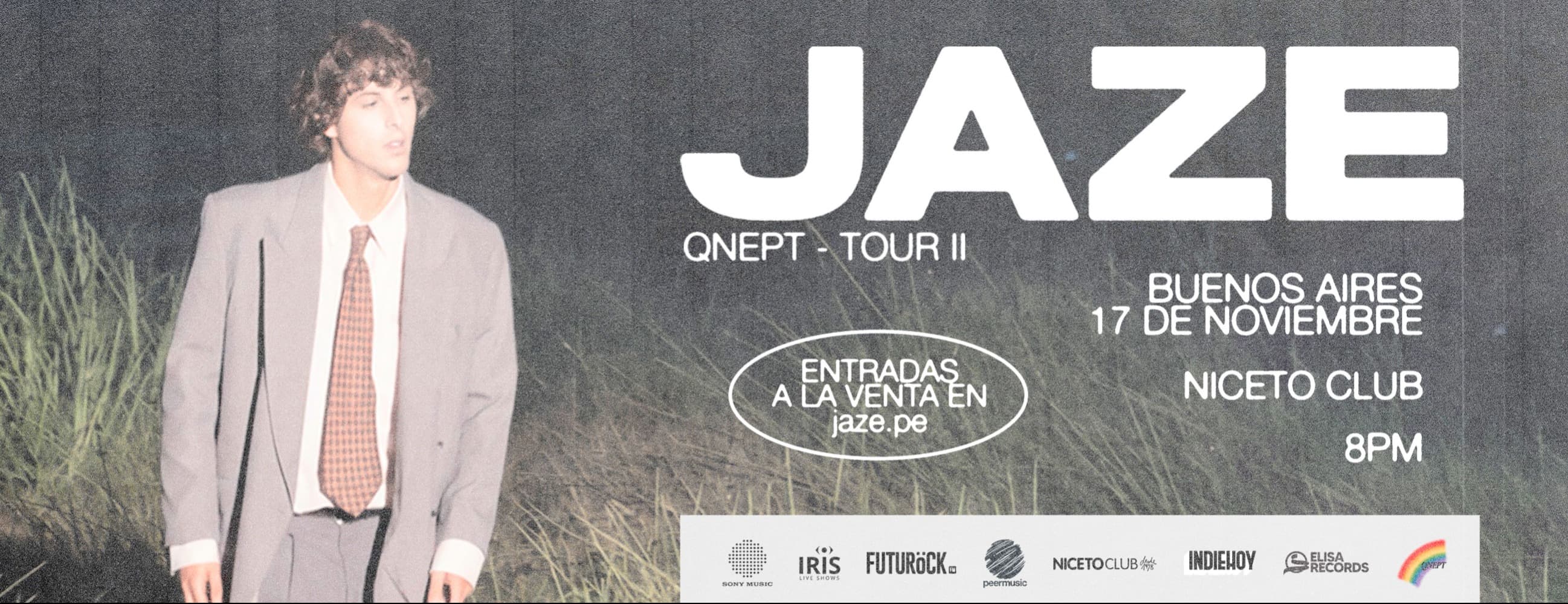 Imagen de JAZE - QUIZÁ NO ES PARA TANTO TOUR II en Niceto Club (+18 años)