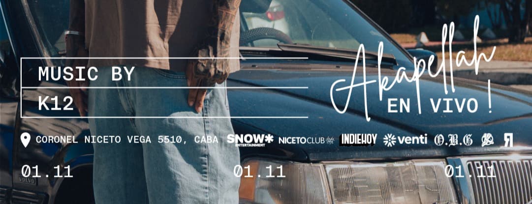 Imagen de Akapellah La Cruz Tour 2026 en Buenos Aires en Niceto Club (+18 años)