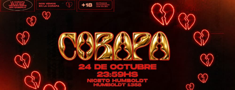 Imagen de Corapa 24 0ct en Humboldt | Niceto Club (+18 años)
