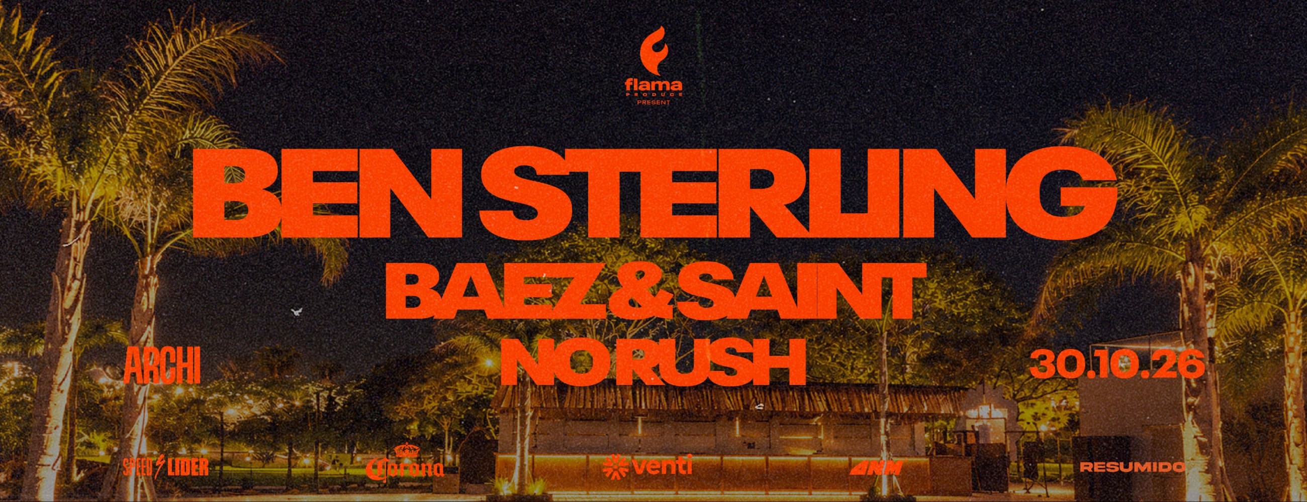 Imagen de BEN STERLING - 30 octubre @ Archi Open Air