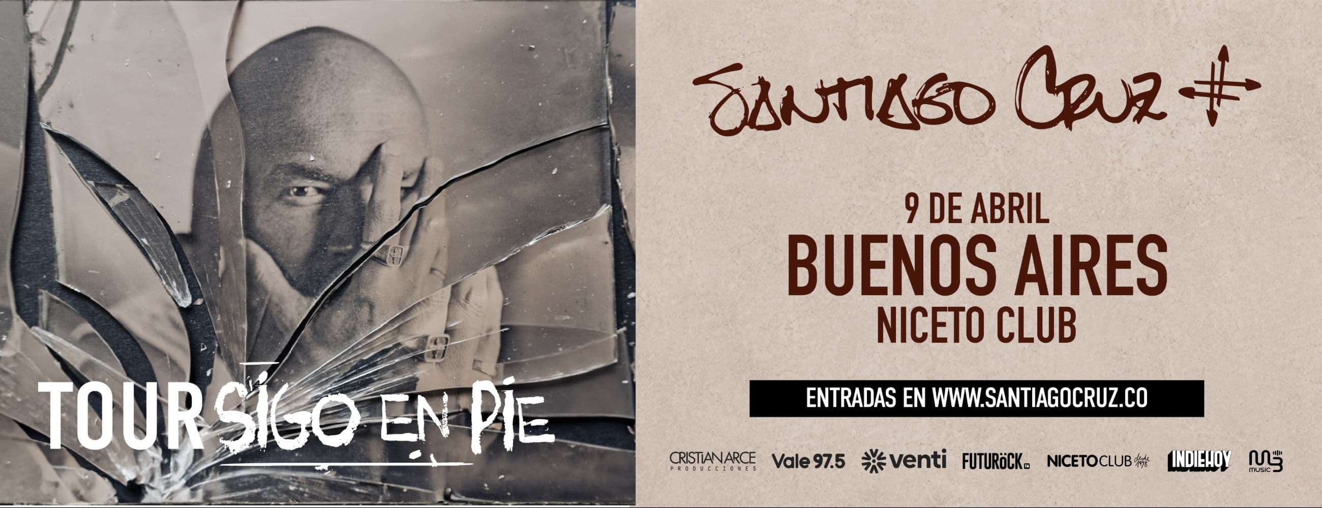 Imagen de Santiago Cruz vuelve a la Argentina en Niceto Club (+18 años)