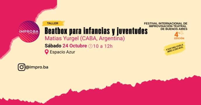 Imagen de Taller: Beatbox para infancias y juventudes