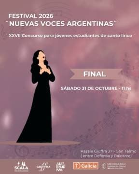 Imagen de FINAL -XXVII Concurso para jóvenes estudiantes de canto lírico