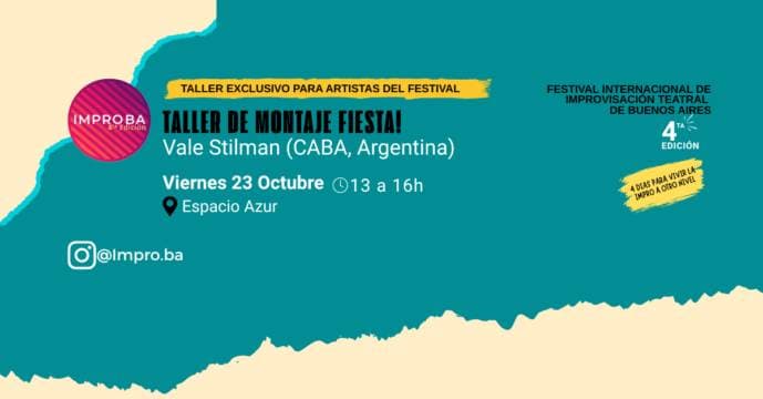 Imagen de Taller de montaje fiesta! - (taller exclusivo para artistas de improba 2026)