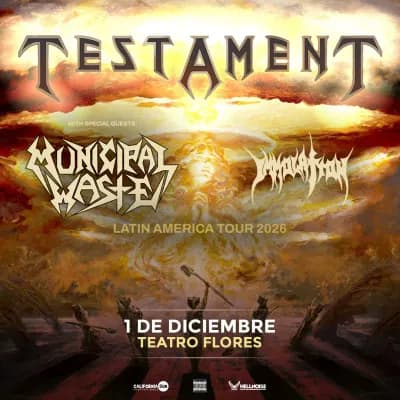Imagen de Testament + Municipal Waste + Immolation - 1 Diciembre 2026
