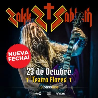 Imagen de Zakk Sabbath en Argentina - 23 octubre 2026