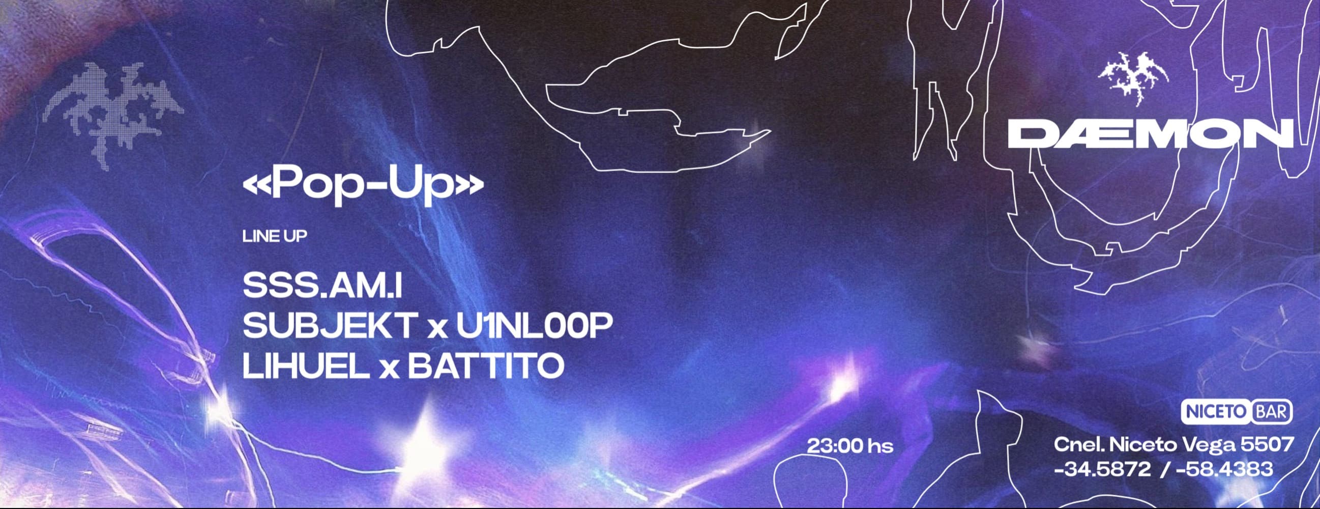 Imagen de DAEMON - POP UP! en Niceto Bar