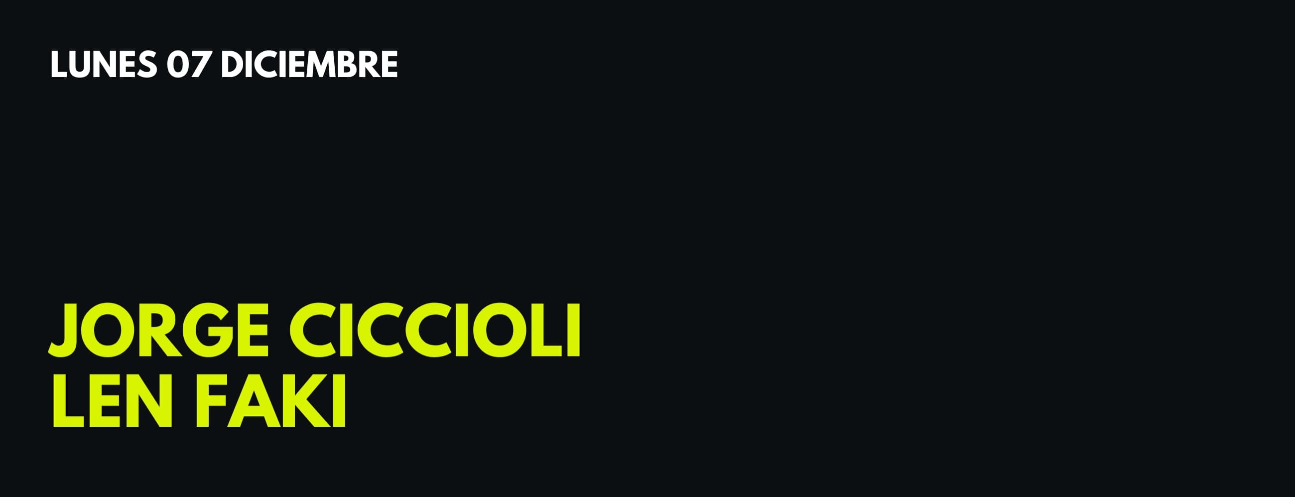 Imagen de Jorge Ciccioli - Len Faki