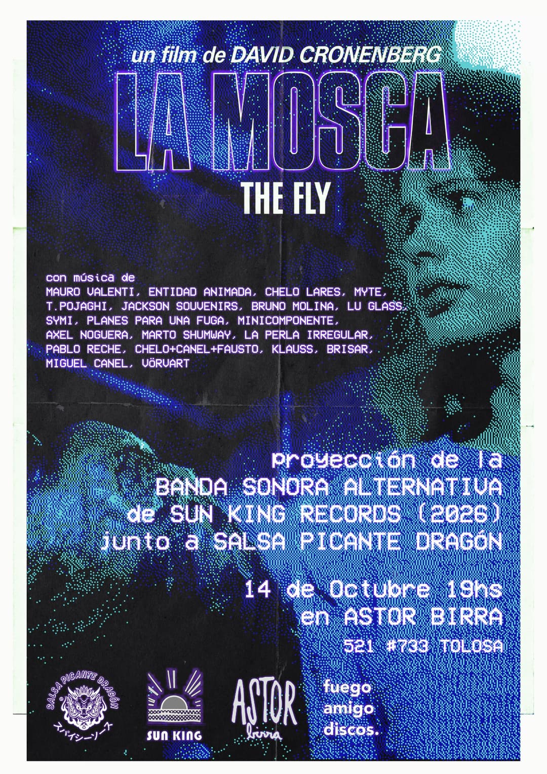 Imagen de La Mosca (The Fly, 1986) con banda de sonido alternativa